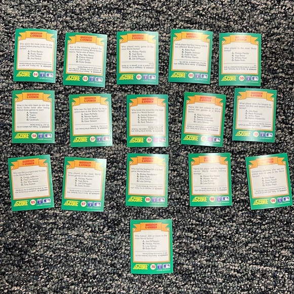 1991 Score Collector Set 16 magic motion trivia cards excellent condition - Picture 2 of 2